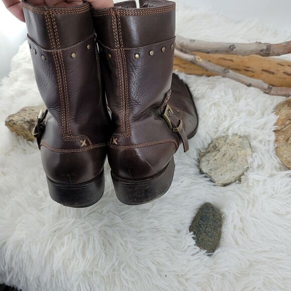 Gordon rush studded brown leather ankle boots. (K) main image 4